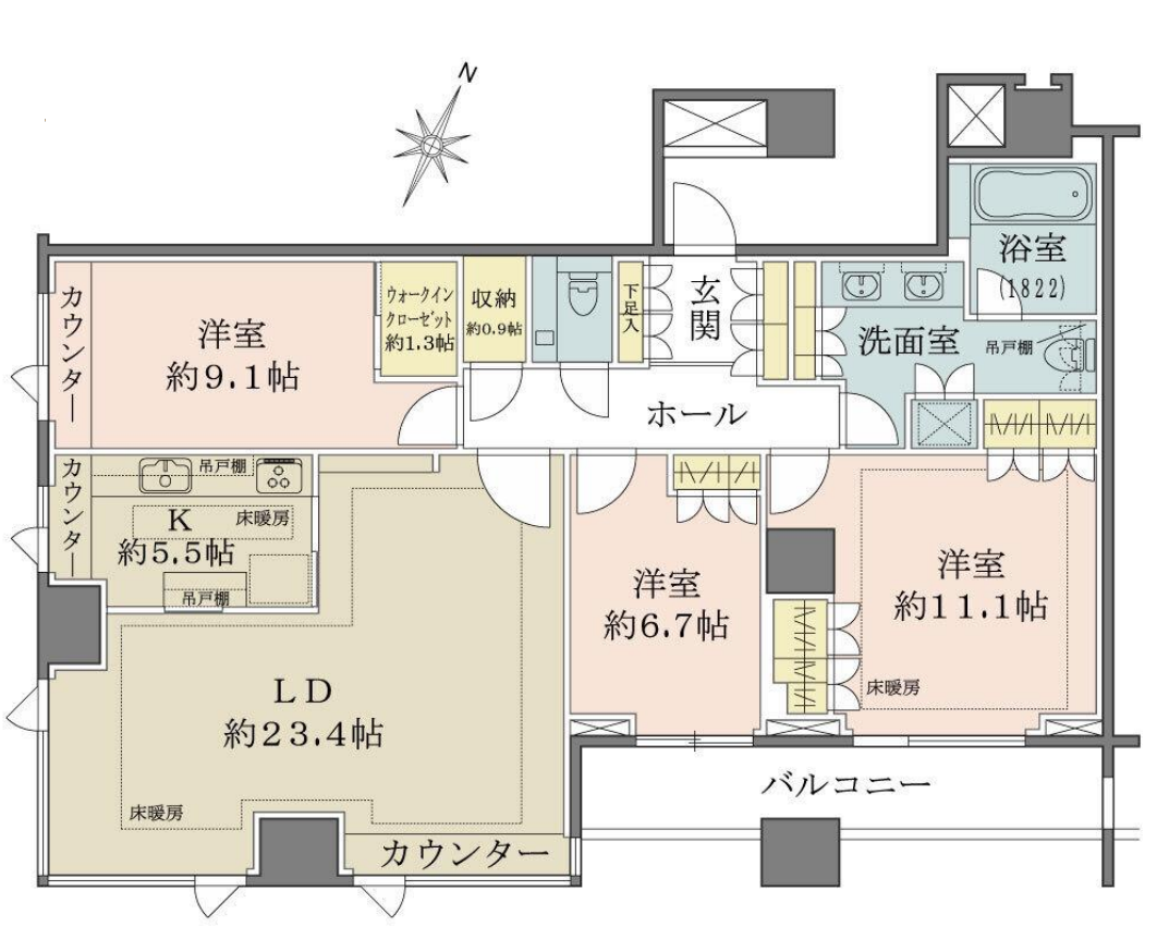 番町パークハウス - 間取り図 番町パークハウス